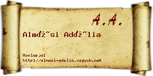 Almási Adélia névjegykártya